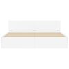 vidaXL Bed Frame with LED without Mattress White 180x200 cm Super King