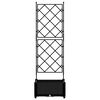 vidaXL Garden Planter Black 40 x 40 x 125.5 cm Steel
