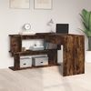 vidaXL Corner Desk Smoked Oak 200x50x76 cm Engineered Wood