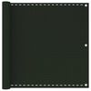 vidaXL Balcony Screen Dark Green 90x400 cm HDPE
