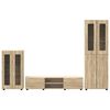 vidaXL TV Cabinet Set with Drawer with Door Sonoma Oak Engineered Wood