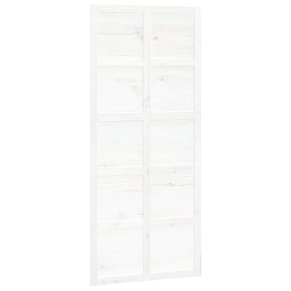 vidaXL Barn Door White 90x1.8x214 cm Solid Wood Pine
