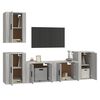 vidaXL 5 Piece TV Cabinet Set Grey Sonoma Engineered Wood
