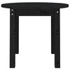 vidaXL Coffee Table Black &Oslash; 55x45 cm Solid Wood Pine