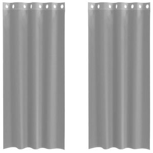 vidaXL Voile Curtains with Grommets 2 pcs Light Grey 140x225 cm