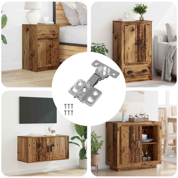 vidaXL Hinge 12 pcs Nickel 85 x 52.5 x 9.5 mm Iron