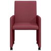 vidaXL Dining Chairs with Wheels 2 pcs Wine red 57 x 66 x 94 cm Fabric