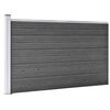 vidaXL Fence Panel Set WPC 699x105 cm Black