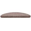 vidaXL Stair Mats Self-adhesive 10 pcs 56x17x3 cm Light Brown Half Round