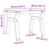 vidaXL Coffee Table Legs Y-Frame 50x40x38 cm Steel