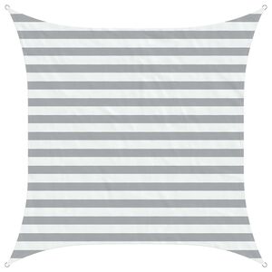 vidaXL Sun Shade Sail Light Grey and White 2 x 2 m