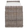 vidaXL Storage Bench with Cushion Grey 110 x 40 x 50 cm Rattan