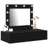vidaXL Dressing Table Black 83 x 40 x 70 cm Engineered Wood