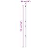 vidaXL Fence Posts Manual 7 pcs Silver Ø32mm 190 cm Galvanised steel