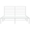 vidaXL Metal Bed Frame without Mattress with Headboard White 160x200cm