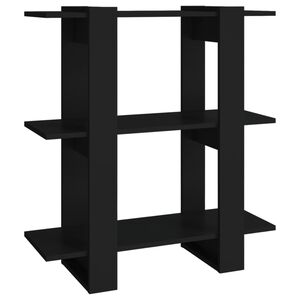 vidaXL Book Cabinet/Room Divider Black 80x30x87 cm