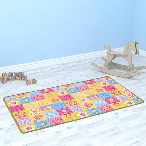 vidaXL Play Mat Loop Pile 67x120 cm Butterfly Pattern