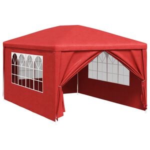 vidaXL Party Tent 400 x 300 x 255 cm Red PE and Steel