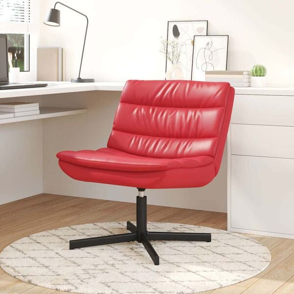 vidaXL Swivel Chair Red 63 x 75 x 76 cm PU