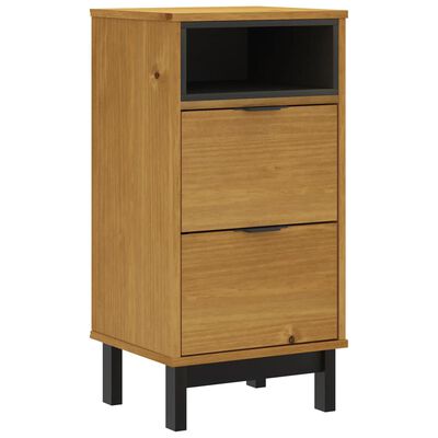 vidaXL Bedside Cabinet "FLAM" 40x35x80 cm Solid Wood Pine
