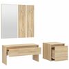 vidaXL Hallway Furniture Set Sonoma Oak Engineered Wood