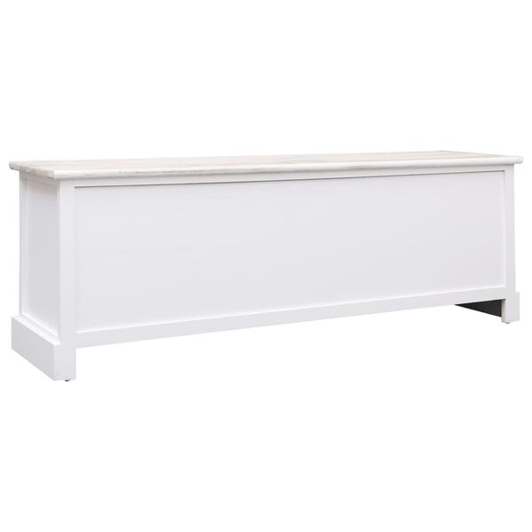 vidaXL Hall Bench White and Light Brown 115x30x40 cm Wood