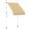 vidaXL Manual Retractable Awning 150 cm Yellow and Blue Stripes