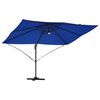 vidaXL Cantilever Roma Parasol Blue and Black 352 x 251 x 265 cm