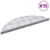vidaXL Stair Tread 15 pcs 60 x 18 x 2.5 cm Silver Aluminium Crescent