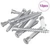 vidaXL Confirmat Screws 12 pcs Silver Metal