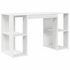 vidaXL Desk with Storage White 130 x 50.5 x 75 cm Engineered Wood
