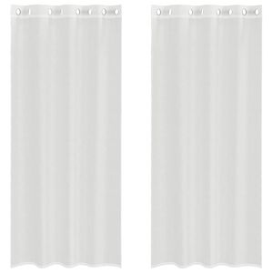 vidaXL Voile Curtains with Grommets 2 pcs White