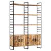 vidaXL 4-Tier Bookcase 124x30x180 cm Rough Mango Wood
