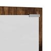 vidaXL Wall-Mounted Coat Rack with Mirror Smoked Oak 100 x 10 x 100 cm