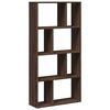 vidaXL Bookcase Brown Oak 60x20x120.5 cm Engineered Wood