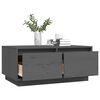 vidaXL Coffee Table Grey 80x50x35 cm Solid Wood Pine