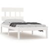 vidaXL Bed Frame without Mattress White 75x190 cm Small Single Solid Wood