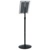vidaXL Pedestal Poster Stand Height Adjustable Silver A4 PVC and Steel