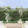 vidaXL Wedding Arch White 150 x 49.5 x 200 cm Steel
