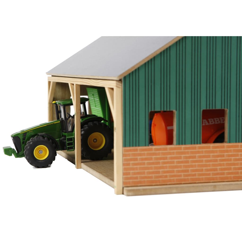 Machine shed for toy outlet tractors