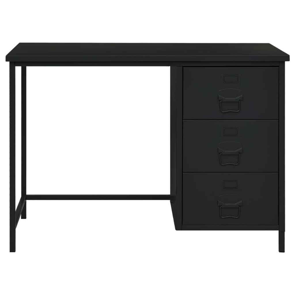 Industrial metal sales desk with drawers