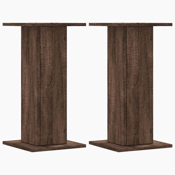 vidaXL Plant Stands 2 pcs Brown Oak 30x30x60 cm Engineered Wood