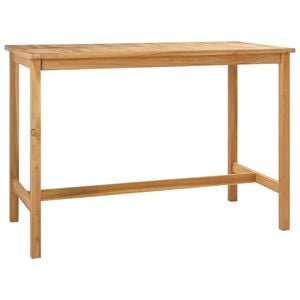 vidaXL Bar Table Natural 150 x 75 x 105 cm Solid Teak Wood