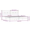vidaXL Metal Bed Frame without Mattress Sonoma Oak 193x203 cm