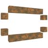 vidaXL 8 Piece TV Cabinet Set Smoked Oak Engineered Wood