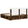 vidaXL Bed Frame Smoked Oak 180 x 200 cm Solid Pine Wood