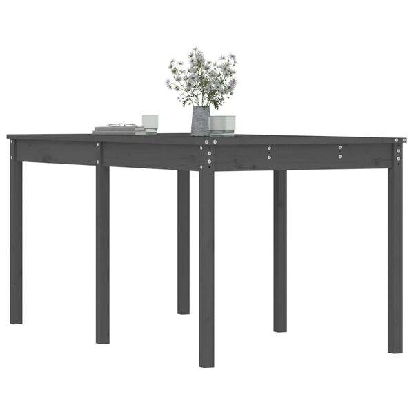vidaXL Garden Table Grey 159.5x82.5x76 cm Solid Wood Pine