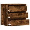 vidaXL Corner Chest of Drawers Smoked Oak 60x41x58 cm Engineered Wood