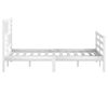 vidaXL Bed Frame without Mattress White Solid Wood 120x200 cm