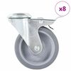 vidaXL 8 pcs Bolt Hole Swivel Casters 100 mm